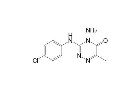 4-Amino-3-(4-chloroanilino)-6-methyl-1,2,4-triazin-5-one