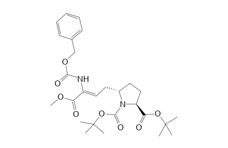 tert-Butyl (2S)-trans-(Z)-1-(tert-butyloxycarbonyl)-5-[(3'-amino-(N-benzyloxycarbonyl)-3'-(methoxycarbonyl)-2'-propenyl]prolinate