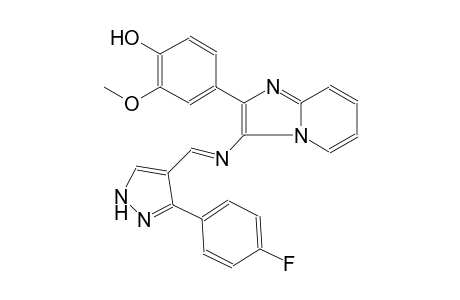 phenol, 4-[3-[[(E)-[3-(4-fluorophenyl)-1H-pyrazol-4-yl]methylidene]amino]imidazo[1,2-a]pyridin-2-yl]-2-methoxy-