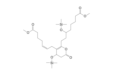 7-(2-(3-(trimethylsiloxy)-7-(methoxycarbonyl)heptyl)-4-(trimethylsiloxy)-6-oxo-5,6-dihydro-1,4-pyran-3-yl)-5(Z)-heptenoic acid methyl ester