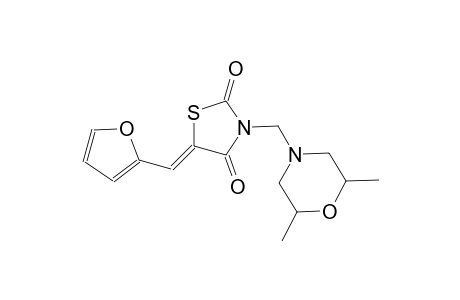 (5Z)-3-[(2,6-dimethyl-4-morpholinyl)methyl]-5-(2-furylmethylene)-1,3-thiazolidine-2,4-dione