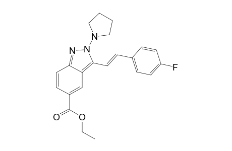 (E)-ethyl 3-(4-fluorostyryl)-2-(pyrrolidin-1-yl)-2H-indazole-5-carboxylate