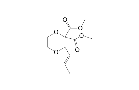 3-[(E)-prop-1-enyl]-1,4-dioxane-2,2-dicarboxylic acid dimethyl ester