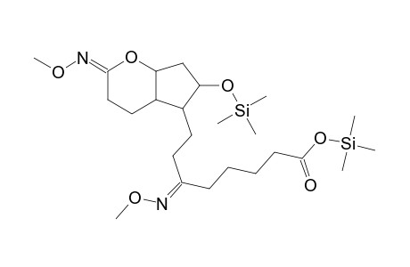 2-Oxa-3-(methoxyimino)-7-(3-(methoxyimino)-7-(trimethylsiloxycarbonyl)heptyl)-8-(trimethylsiloxy)bicyclo[4.3.0]nonane