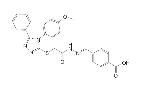 4-{(E)-[({[4-(4-methoxyphenyl)-5-phenyl-4H-1,2,4-triazol-3-yl]sulfanyl}acetyl)hydrazono]methyl}benzoic acid