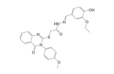 N'-[(E)-(3-ethoxy-4-hydroxyphenyl)methylidene]-2-{[3-(4-methoxyphenyl)-4-oxo-3,4-dihydro-2-quinazolinyl]sulfanyl}acetohydrazide