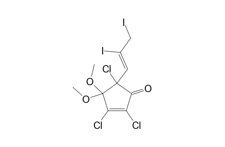 2,3,5-TRICHLORO-5-[(E)-2,3-DIIODO-1-PROPENYL]-4,4-DIMETHOXY-2-CYClOPENTENONE
