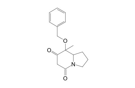 (8R,8aS)-8-Benzyloxy-8-methyloctahydroindolizine-5,7-dione
