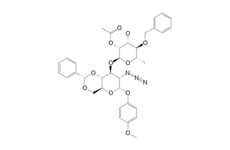 PARA-METHOXYPHENYL-(2-O-ACETYL-4-O-BENZYL-ALPHA-L-RHAMNOPYRANOSYL)-(1->3)-2-AZIDO-4,6-O-BENZYLIDENE-2-DEOXY-ALPHA-D-GLUCOPYRANOSIDE