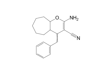 2-Amino-4-benzylidene-4,4a,5,6,7,8,9,9a-octahydrocyclohepta[b]pyran-3-carbonitrile