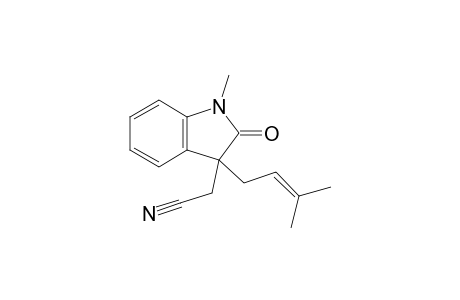 [1-Methyl-3-(3-methylbut-2-enyl)-2-oxo-2,3-dihydro-1H-indol-3-yl]acetonitrile