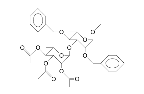 Methyl 2,4-di-O-benzyl-3-O-(2,3,4-tri-O-acetyl.alpha.-L-rhamnopyranosyl).alpha.-L-rhamnopyranoside