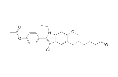 6-[6'-Methoxy-2'-(p-acetoxyphenyl)-3-chloro-1-ethylindol-5'-yl]hexan-1-al