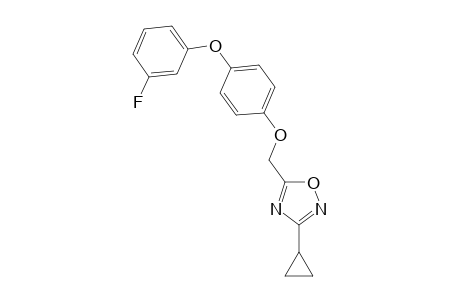 1,2,4-Oxadiazole, 3-cyclopropyl-5-[[4-(3-fluorophenoxy)phenoxy]methyl]-