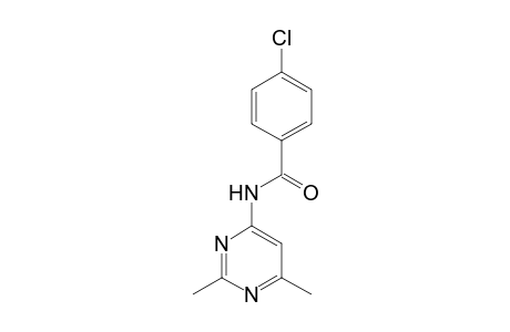 Pyrimidine, 4-P-chlorobenzamido-2,6-dimethyl-