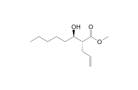 (2R*,3R*)-2-Allyl-3-hydroxyoctanoic acid methyl ester