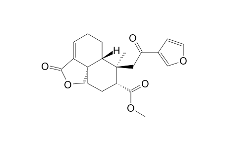 NASIMALUN-A;METHYL-15,16-EPOXY-12-OXO-3,13-(16),14-NEO-CLEODATRIEN-18,19-OLIDE-17-CARBOXYLATE