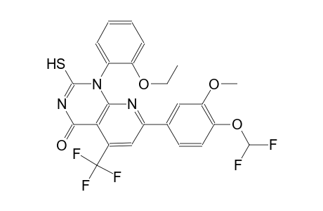 pyrido[2,3-d]pyrimidin-4(1H)-one, 7-[4-(difluoromethoxy)-3-methoxyphenyl]-1-(2-ethoxyphenyl)-2-mercapto-5-(trifluoromethyl)-