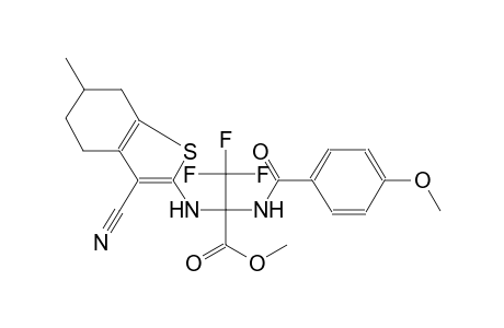 alanine, N-(3-cyano-4,5,6,7-tetrahydro-6-methylbenzo[b]thien-2-yl)-3,3,3-trifluoro-2-[(4-methoxybenzoyl)amino]-, methyl ester