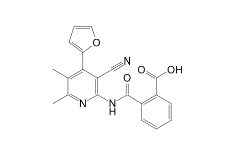 2-(3-cyano-4-(furan-2-yl)5,6-dimethylpyridine-2-yl-carbomyl)benzoic acid