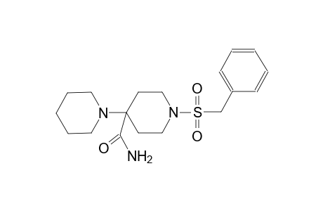 1-(Phenylmethyl)sulfonyl-4-(1-piperidinyl)-4-piperidinecarboxamide