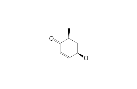 AMPELOMIN_A;(4-R,6-S)-4-HYDROXY-6-METHYLCYCLOHEX-2-ENONE