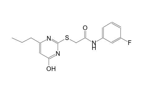 N-(3-fluorophenyl)-2-[(4-hydroxy-6-propyl-2-pyrimidinyl)sulfanyl]acetamide