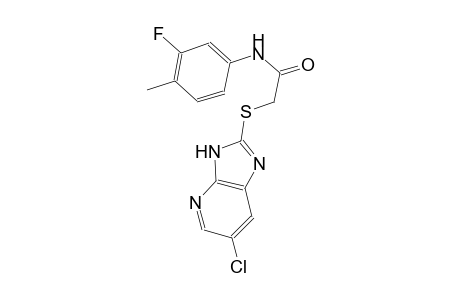 2-[(6-chloro-3H-imidazo[4,5-b]pyridin-2-yl)sulfanyl]-N-(3-fluoro-4-methylphenyl)acetamide