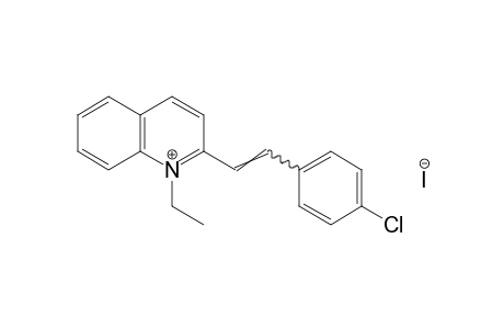 2-(p-chlorostyryl)-1-ethylquinolinium iodide