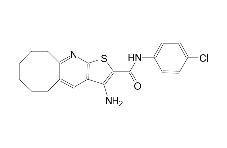 3-amino-N-(4-chlorophenyl)-5,6,7,8,9,10-hexahydrocycloocta[b]thieno[3,2-e]pyridine-2-carboxamide