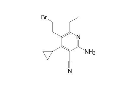2-Amino-5-bromoethyl-3-cyano-4-cyclopropyl-6-ethylpyridine