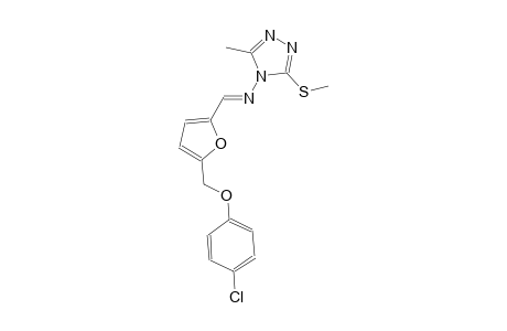 N-((E)-{5-[(4-chlorophenoxy)methyl]-2-furyl}methylidene)-3-methyl-5-(methylsulfanyl)-4H-1,2,4-triazol-4-amine