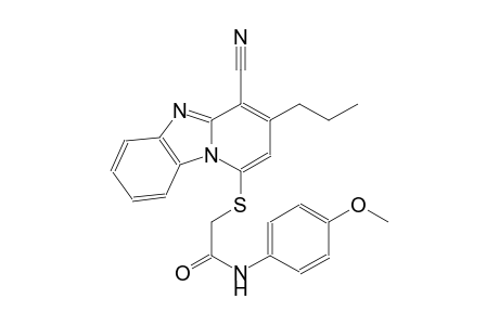 2-[(4-cyano-3-propylpyrido[1,2-a]benzimidazol-1-yl)sulfanyl]-N-(4-methoxyphenyl)acetamide