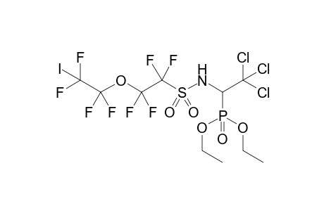 Diethyl 2,2,2-trichloro-1-(1,1,2,2-tetrafluoro-2-(1,1,2,2-tetrafluoro-2-iodoethoxy)ethylsulfonamido)ethylphosphonate