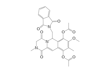 8-METHOXY-2,9-DIMETHYL-1,4-DIOXO-6-PHTHALIMIDO-METHYL-2,3,4,6-TETRAHYDRO-1H-PYRAZINO-[1,2-B]-ISOQUINOLINE-7,10-DIYL-DIACETATE