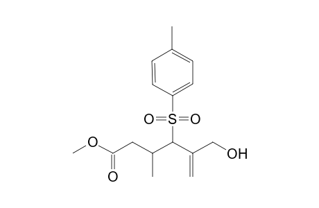 threo-Methyl 6-hydroxy-3-methyl-5-methylene-4-tosylhexanoate
