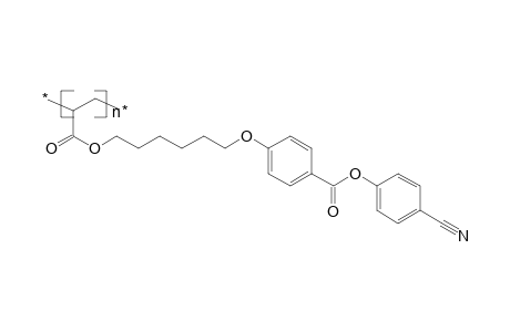 Poly[1-(cyano-1,4-phenyleneoxycarbonyl-1,4-phenyleneoxyhexamethyleneoxycarbonyl)ethylene]