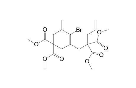 1-Bromo-2-(2',2'-bis(methoxycarbony)-4'-pentenyl)-4,4-bis(methoxycarbonyl)-6-methylenecyclohexene