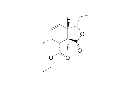 trans-9-Ethyl-5-(ethoxycarbonyl)-4-methyl-7-oxo-8-oxabicyclo[4.3.0]non-2-ene isomer