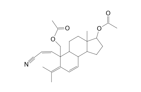 2-Secoandrosta-1,4,6-triene-17,19-diol, 2-cyano-4-methyl-, diacetate