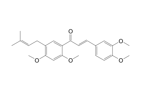 (E)-1-[2,4-dimethoxy-5-(3-methylbut-2-enyl)phenyl]-3-(3,4-dimethoxyphenyl)-2-propen-1-one
