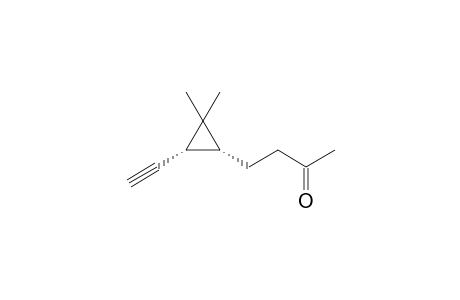 (-)-(1R,3R)-3-Ethynyl-1,1-dimethyl-2-(3'-oxobutyl)cyclopropane