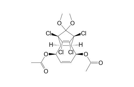 meso-(1R*,2R*,3S*,6R*,7S*,8S*)-1,8,9,10-Tetrachloro-11,11-dimethoxy-3,6-diacetoxytricyclo[6.2.1.0(2,7)]undeca-4,9-diene