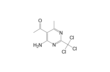 1-[4-amino-6-methyl-2-(trichloromethyl)-5-pyrimidinyl]ethanone