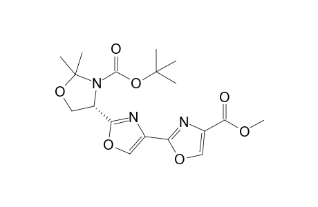 2-[2-[(4S)-2,2-dimethyl-3-[(2-methylpropan-2-yl)oxy-oxomethyl]-4-oxazolidinyl]-4-oxazolyl]-4-oxazolecarboxylic acid methyl ester
