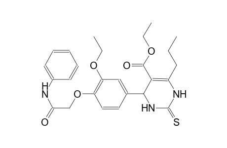 ethyl 4-[4-(2-anilino-2-oxoethoxy)-3-ethoxyphenyl]-6-propyl-2-thioxo-1,2,3,4-tetrahydro-5-pyrimidinecarboxylate