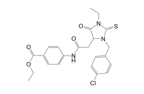 ethyl 4-({[3-(4-chlorobenzyl)-1-ethyl-5-oxo-2-thioxo-4-imidazolidinyl]acetyl}amino)benzoate