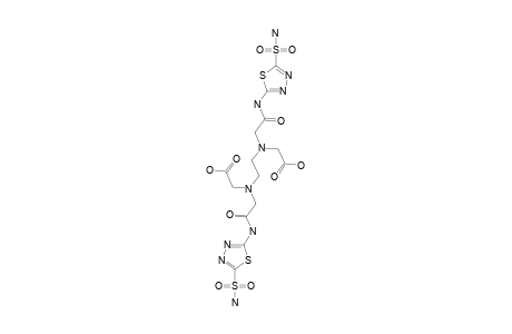 2-[2-[carboxymethyl-[2-keto-2-[(5-sulfamoyl-1,3,4-thiadiazol-2-yl)amino]ethyl]amino]ethyl-[2-keto-2-[(5-sulfamoyl-1,3,4-thiadiazol-2-yl)amino]ethyl]amino]acetic acid
