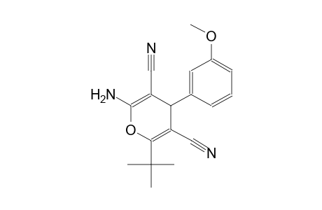 2-amino-6-tert-butyl-4-(3-methoxyphenyl)-4H-pyran-3,5-dicarbonitrile