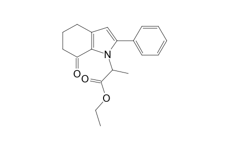 Ethyl 2-phenyl-1,4,5,6-tetrahydro-7H-indol-7-oxo-1-(2'-methyl)acetate